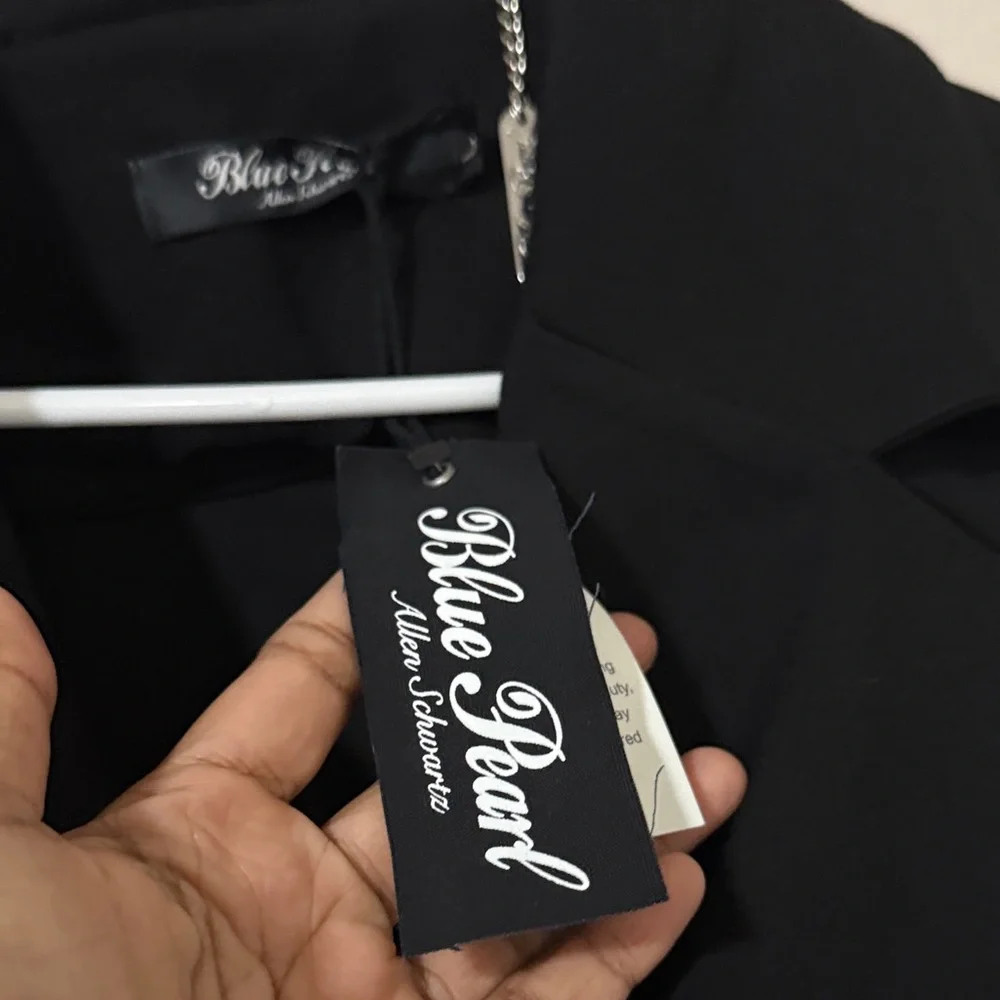 NWT Black Sleeveless moto style Vest with Silver Zippers made in USA L - Picture 4 of 10